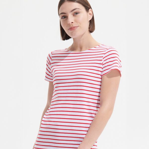 SOL'S Ladies Miles Striped T-Shirt Thumbnail