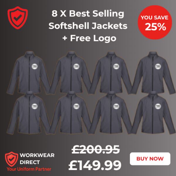 8x Best Selling Softshell Jackets + Free Logo Thumbnail