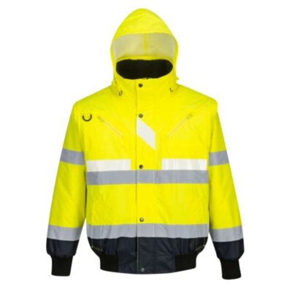 Glowtex Hi-Vis 3-in-1 Contrast Bomber Jacket  Thumbnail