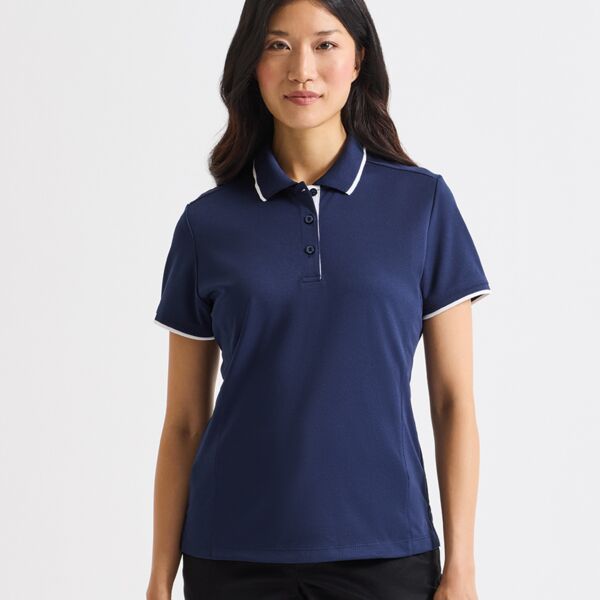 Premier Ladies Contrast Coolchecker® Piqué Polo Shirt Thumbnail