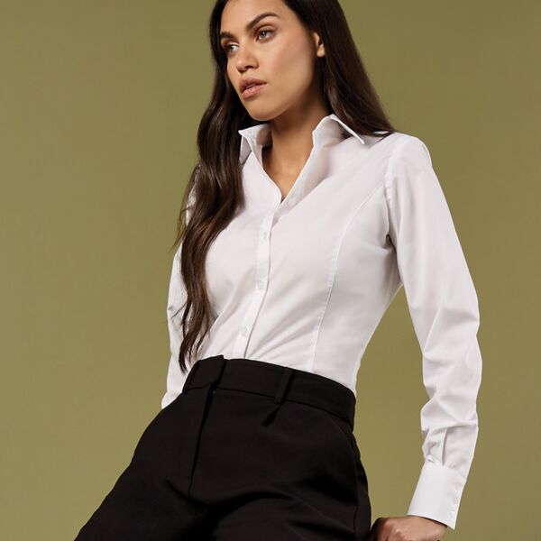 Kustom Kit Ladies Long Sleeve Tailored Business Shirt Thumbnail