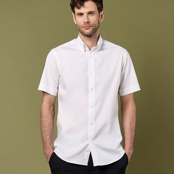 Kustom Kit Premium Short Sleeve Tailored Oxford Shirt Thumbnail