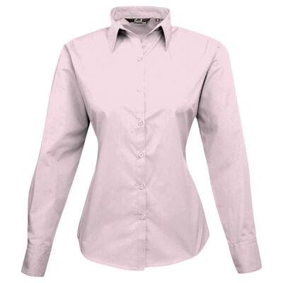 Ladies Poplin Long Sleeve Shirt Thumbnail