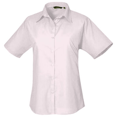 Ladies Poplin Short Sleeve Shirt Thumbnail