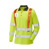 ECOVIZ- BICKLETON Orange Brace Coolviz Sleeved Polo Shirt Thumbnail